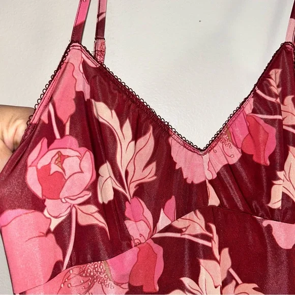 ZIMMERMANN CONCERT DRESS BURGUNDY PEONIES